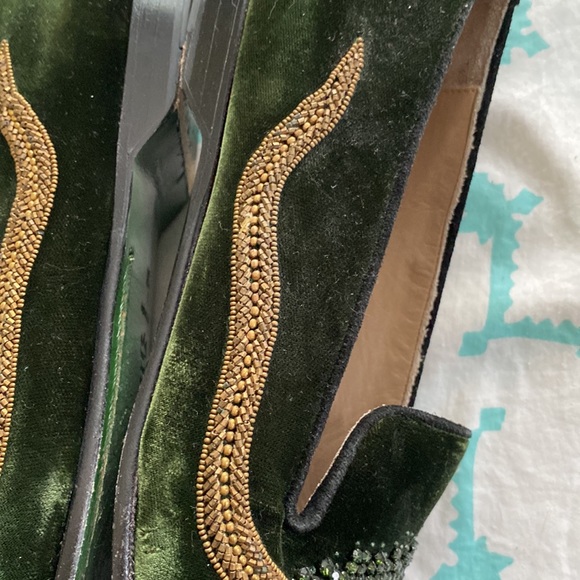 Donald & Lisa Pliner signature velvet snake beaded loafer size 11 - Picture 8 of 13
